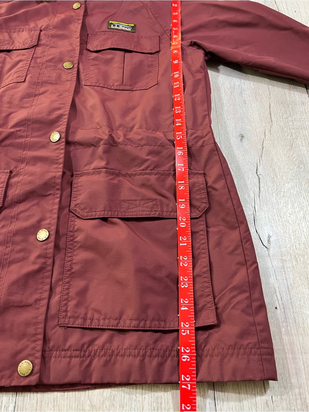 L.L.Bean Mountain Classic Water Resistant Parka Jacket Maroon Size XS - Picture 6 of 15